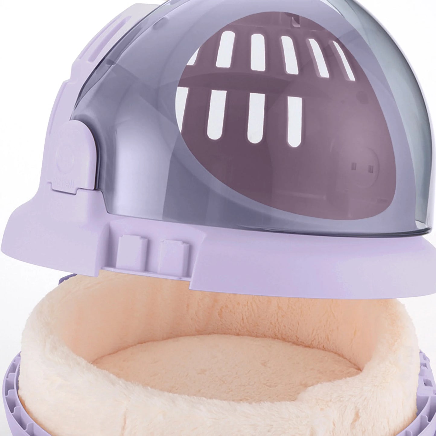 Space Capsule Travel Pet Carrier & Bed in Lavender, Functional for Small Dogs/Cats