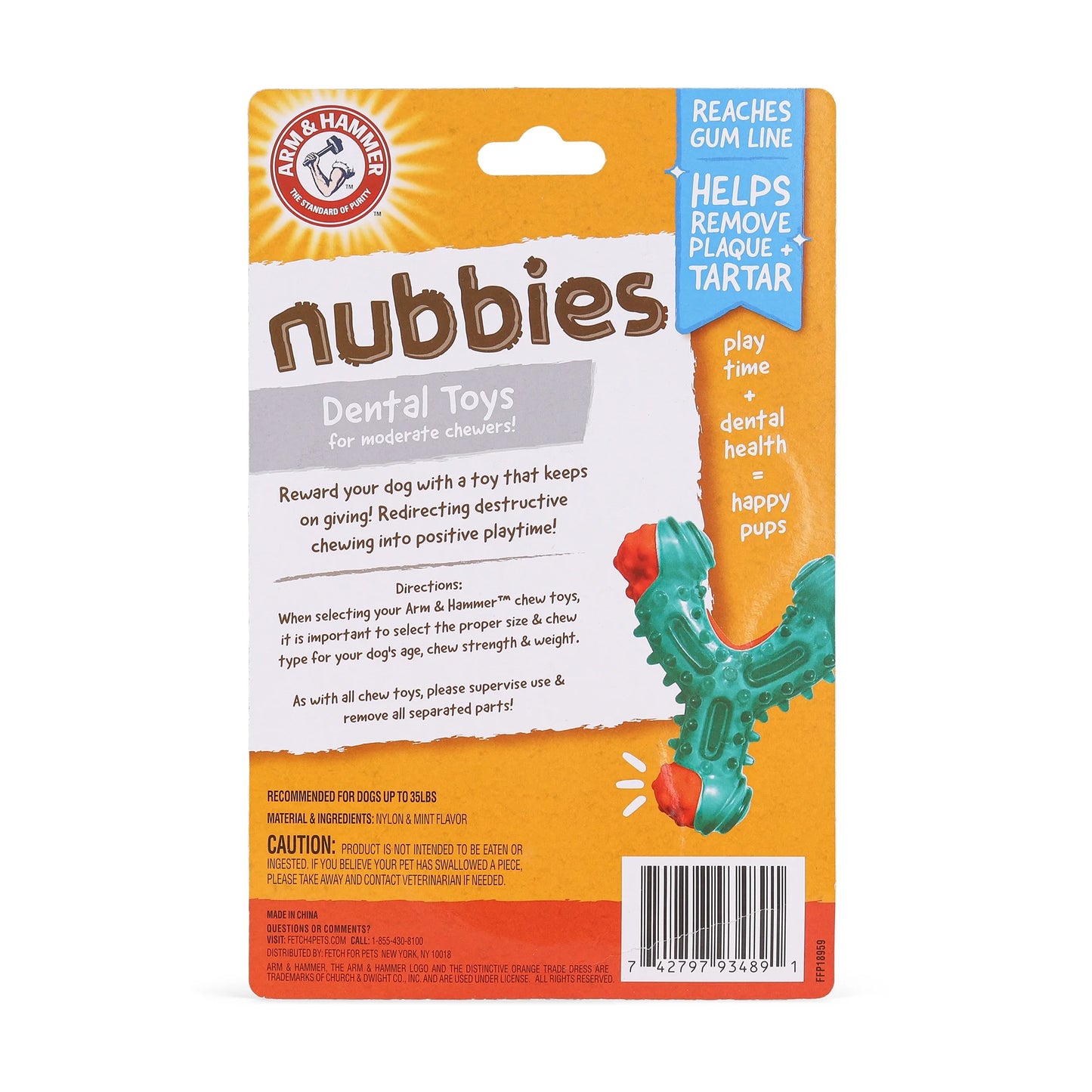 Nubbies Wishbone Dental Toy for Dogs
