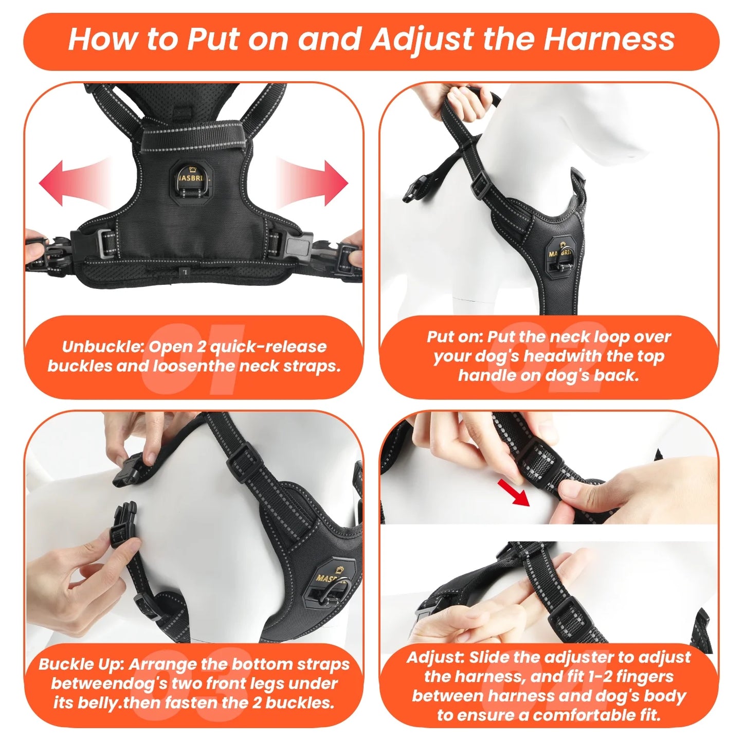 Reflective Dog Harness No Pull Dog Vest Harness with Handle, Breathable Padded Dog Chest Harness Adjustable for Small Dog-Pink