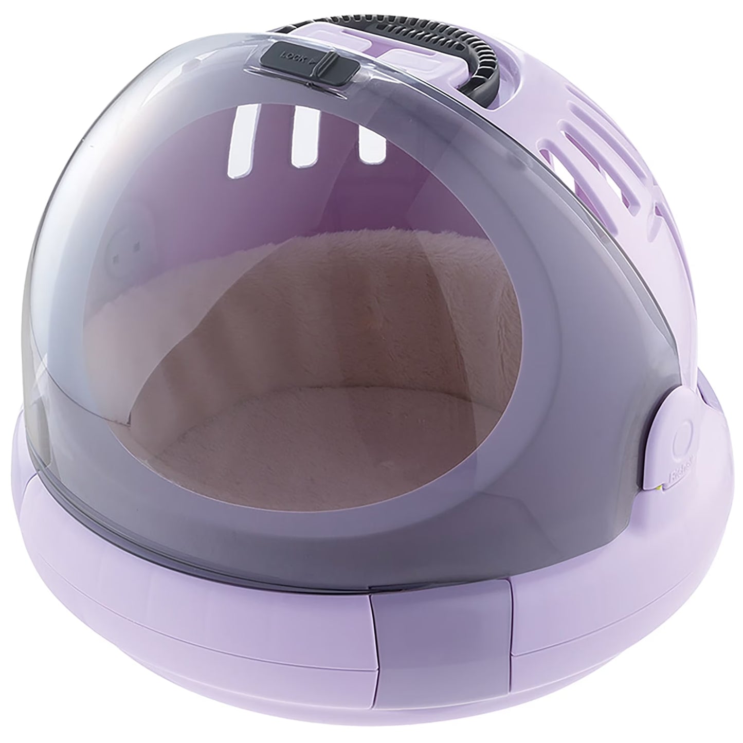 Space Capsule Travel Pet Carrier & Bed in Lavender, Functional for Small Dogs/Cats