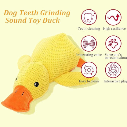 Mellow Dog Calming Duck, 2025 New Calming Duck Dog Toy, Calming Ducks Dog Toy, the Mellow Dogs Calming Pillow with Quacking Sound, Soft Stuffed Ducks Dogs Toys for Indoor Puppy Small