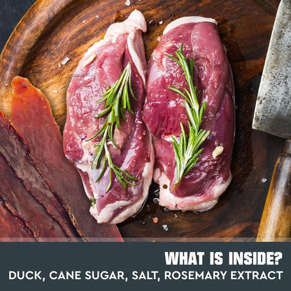 Dog Treats Duck Jerky 1.5 LB - Human Grade Pet Snacks - Natural High Protein Meat Dried Strips - Best Chews for Training Small & Large Dogs - Bulk Soft Pack