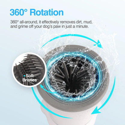 Automatic Dog Paw Washer Cup for Small to Medium-Sized Dogs, USB Rechargeable Dog Claw Cleaner