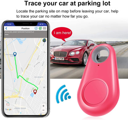 4 Pack Smart GPS Tracker Key Finder Locator Wireless anti Lost Alarm Sensor Device for Kids Dogs Car Wallet Pets Cats Motorcycles Luggage Smart Phone Selfie Shutter APP Control Compatible Ios Android