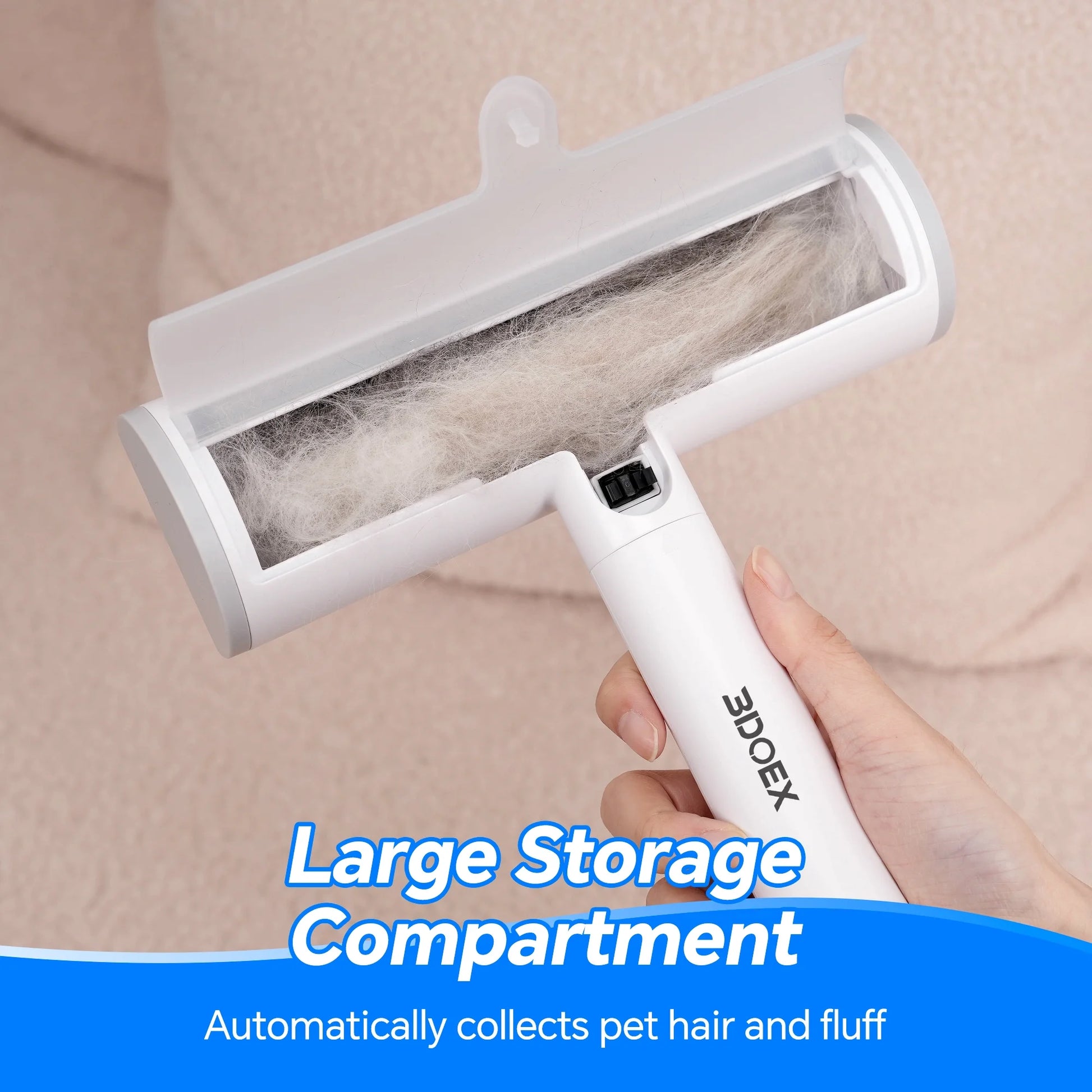 P5 Reusable Pet Hair Remover Static Lint Roller, Cat and Dog Hair Brush for Car Seats, Fabric Sofa, Clothes, Scratching Post, Carpet, Bedding