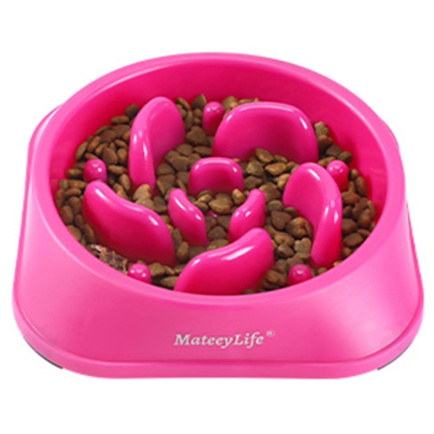 Slow Feeder Dog Bowls, Anti-Choking Puzzle Dog Food Bowls, Non Slip Interactive Dog Feeding Bowls That Slow down Eating, Bloat Stop Maze Dog Dishes Dog Feeder for Medium Large Breeds Purple