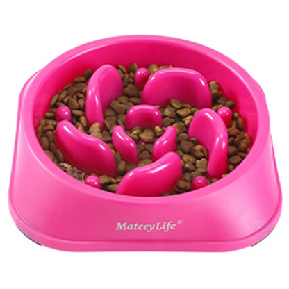 Slow Feeder Dog Bowls, Anti-Choking Puzzle Dog Food Bowls, Non Slip Interactive Dog Feeding Bowls That Slow down Eating, Bloat Stop Maze Dog Dishes Dog Feeder for Medium Large Breeds Purple