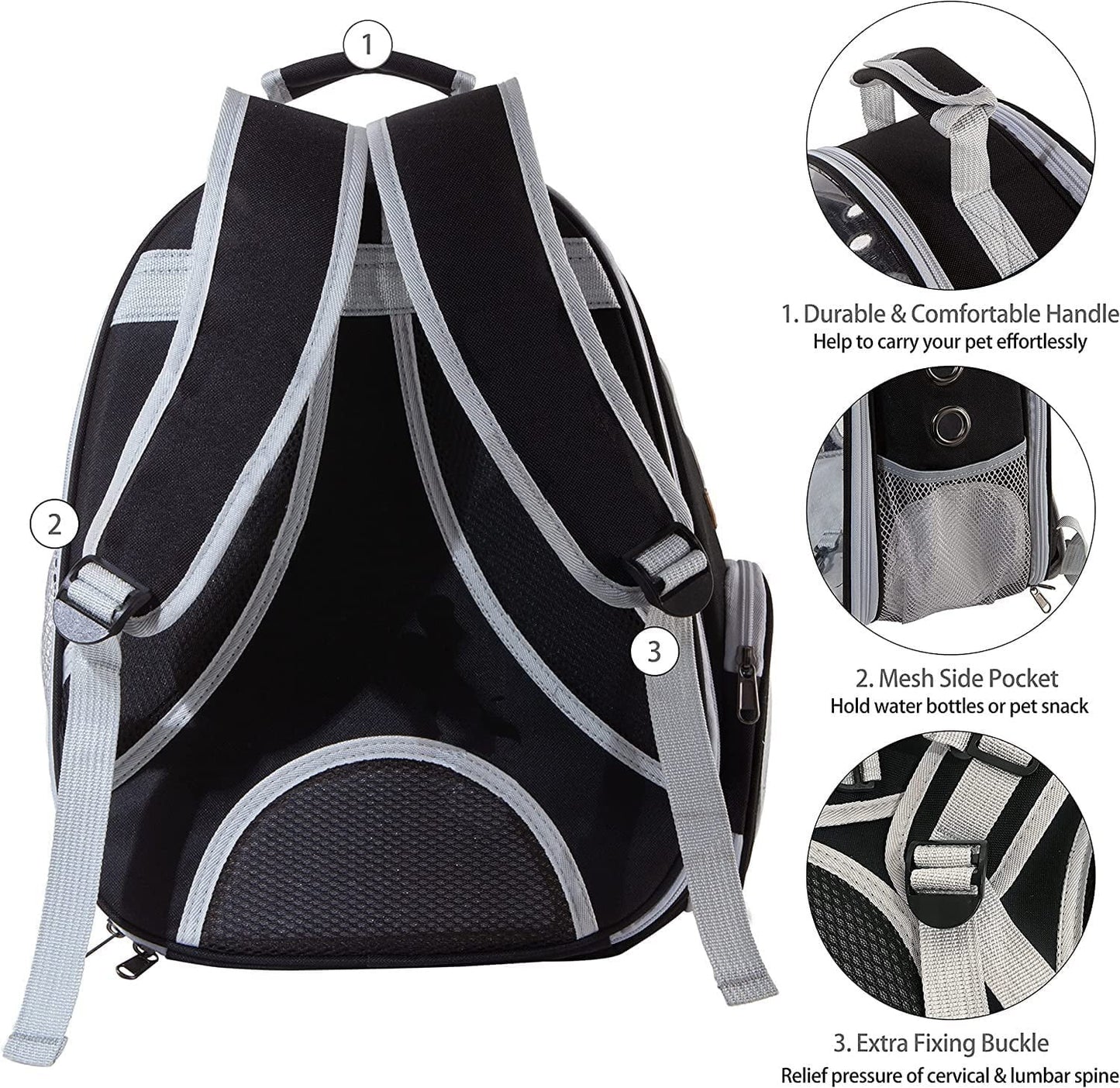 Pet Cat Carrier Backpack Transparent Space Capsule Pet Dog Bubble Bag Hiking Backpack Airline Approved Travel Carrier, Green