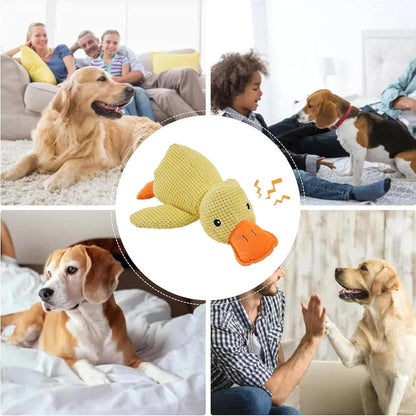 Mellow Dog Calming Duck, 2025 New Calming Duck Dog Toy, Calming Ducks Dog Toy, the Mellow Dogs Calming Pillow with Quacking Sound, Soft Stuffed Ducks Dogs Toys for Indoor Puppy Small