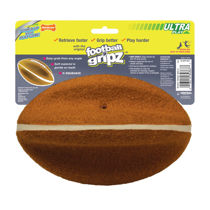 Power Play Dog Football Gripz Large/Giant - up to 50 Lbs. 8.5 Inch (1 Count)
