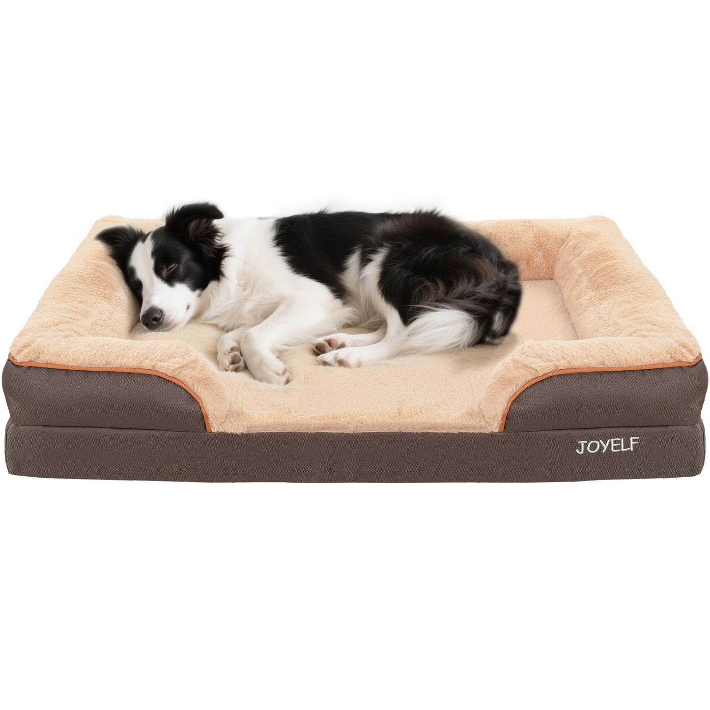 Orthopedic Dog Bed for Medium to Large Dogs, Foam Sofa Couch Bed, Bolster Waterproof Pet Bed with Washable Cover and Nonskid Bottom, Durable Dog Bed Couch or Comfortable Sleep