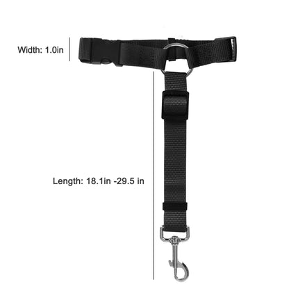 Dog Car Seat Belt,  2Pcs Nylon Tether Adjustable Pet Backseat Harness Seatbelt for Vehicle Travel Daily Use, Black