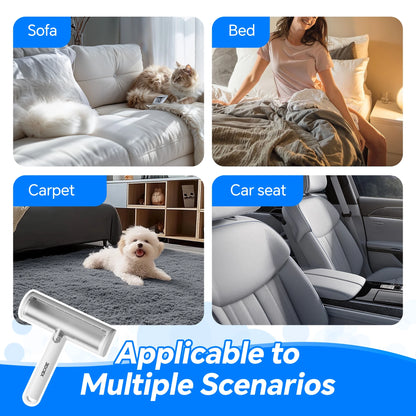 P5 Reusable Pet Hair Remover Static Lint Roller, Cat and Dog Hair Brush for Car Seats, Fabric Sofa, Clothes, Scratching Post, Carpet, Bedding
