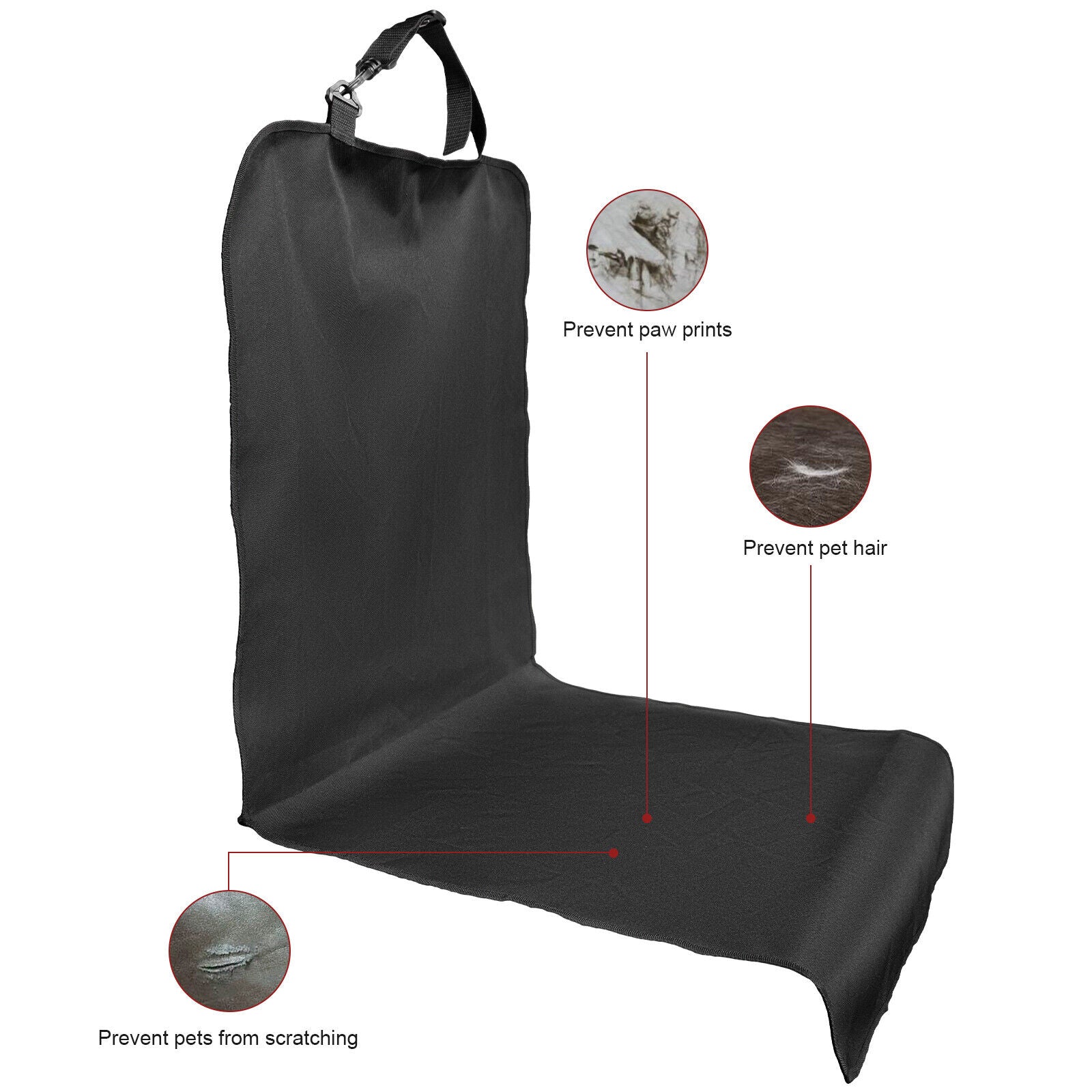 Waterproof Front Pet Dog Seat Cover Protector Cushion for Cars Suvs Non Slip Universal