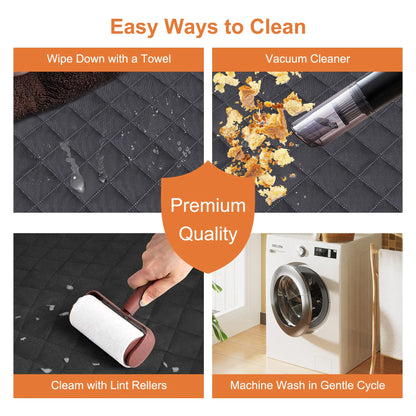 Onekaw Dog Car Seat Cover for Back Seat – All Waterproof Heavy‑Duty 600D Dog Hammock with Seat Belts & Side Flaps – Scratch‑Proof, Non‑Slip Pet Seat Protector for Cars, Trucks & Suvs – Black