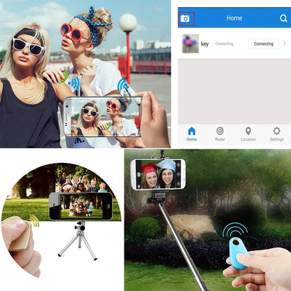 4 Pack Smart GPS Tracker Key Finder Locator Wireless anti Lost Alarm Sensor Device for Kids Dogs Car Wallet Pets Cats Motorcycles Luggage Smart Phone Selfie Shutter APP Control Compatible Ios Android