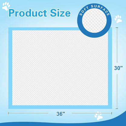 Puppy Pads Extra Large,30’’X36’’ ,30Count Pee Pads for Dogs ,XXL Disposable Potty Training Pads,Super Absorbent Dog Pee Pads,Wee Wee Pads for Doggies,Leak-Proof & Quick-Dry Pet Pads