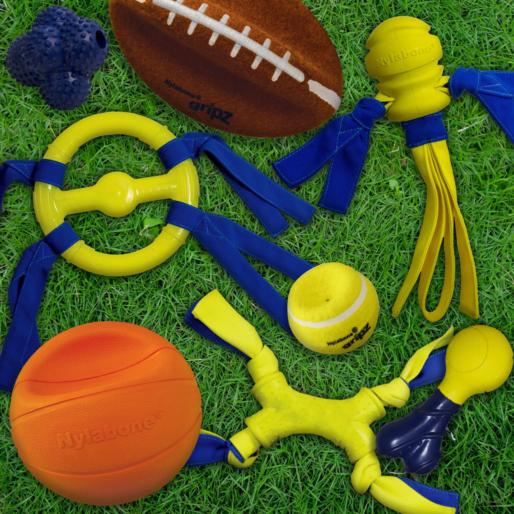 Power Play Dog Football Gripz Large/Giant - up to 50 Lbs. 8.5 Inch (1 Count)