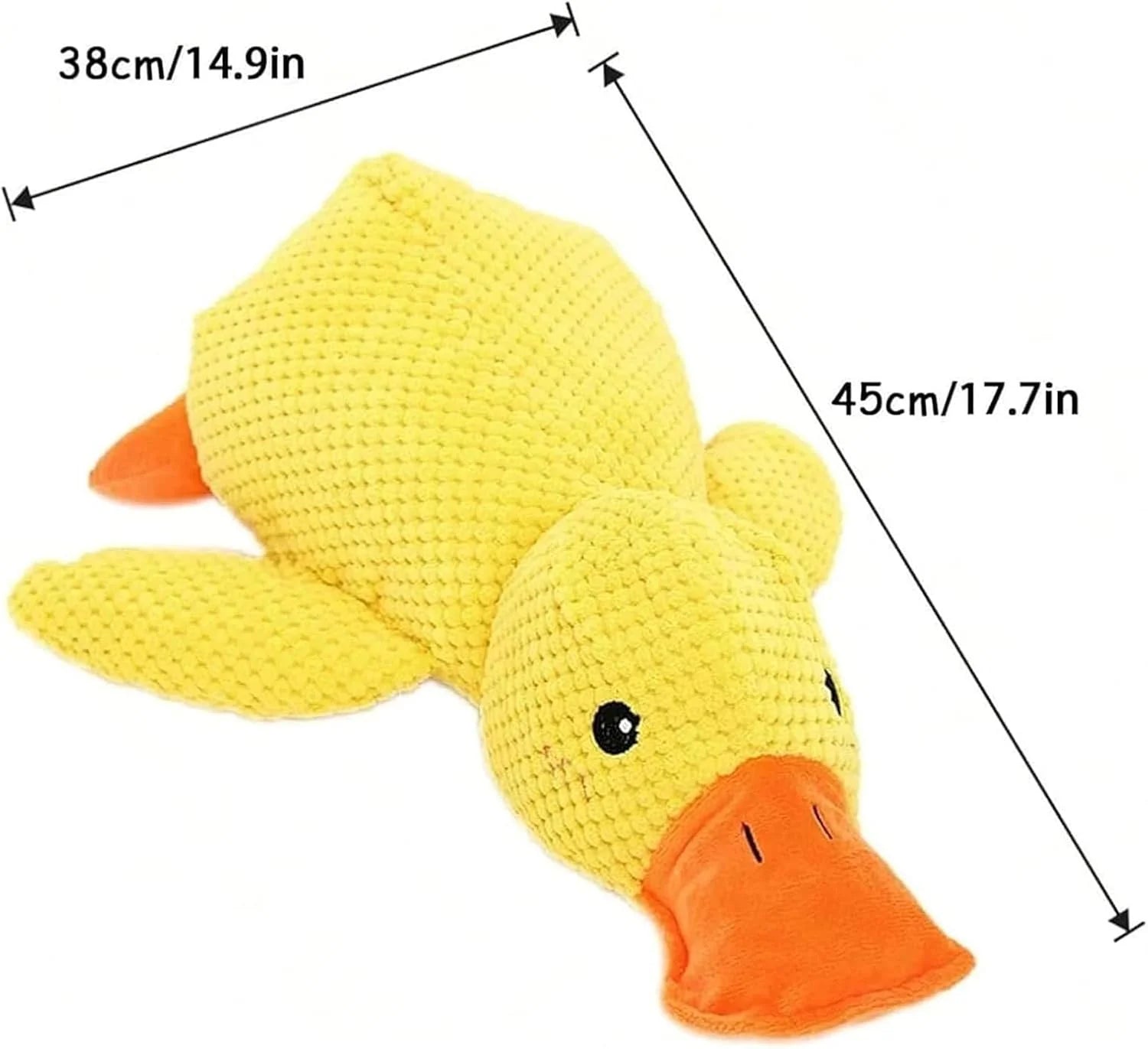 Mellow Dog Calming Duck, 2025 New Calming Duck Dog Toy, Calming Ducks Dog Toy, the Mellow Dogs Calming Pillow with Quacking Sound, Soft Stuffed Ducks Dogs Toys for Indoor Puppy Small
