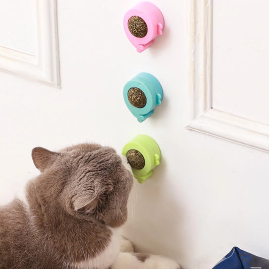 Cat Chew Toy 360 Degree Rotating Teeth Cleaning Pet Treat Catnip Ball Edible Cat Lick Treats Toy Pet Toy