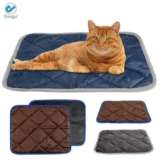 Self Heating Cat Dog Pad / Self-Warming Cat Dog Bed / Thermal Cat Mat for Outdoor and Indoor Pets (Coffee, 18.9" X 27.6")